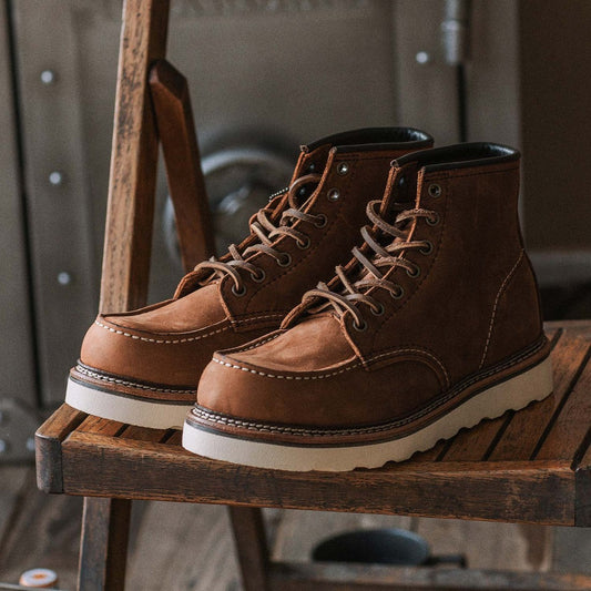 Premium Leather Work Boots - Moc Toe