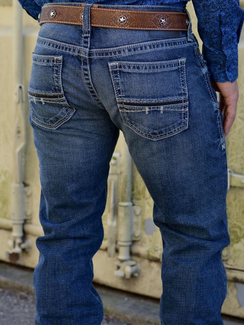 Men’s Rocker Stretch Straight Jeans – Deep Indigo