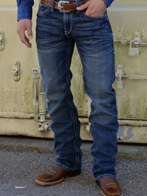 Men’s Rocker Stretch Straight Jeans – Deep Indigo