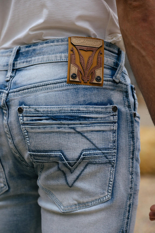 Men's Light Blue Boot Cut Jeans