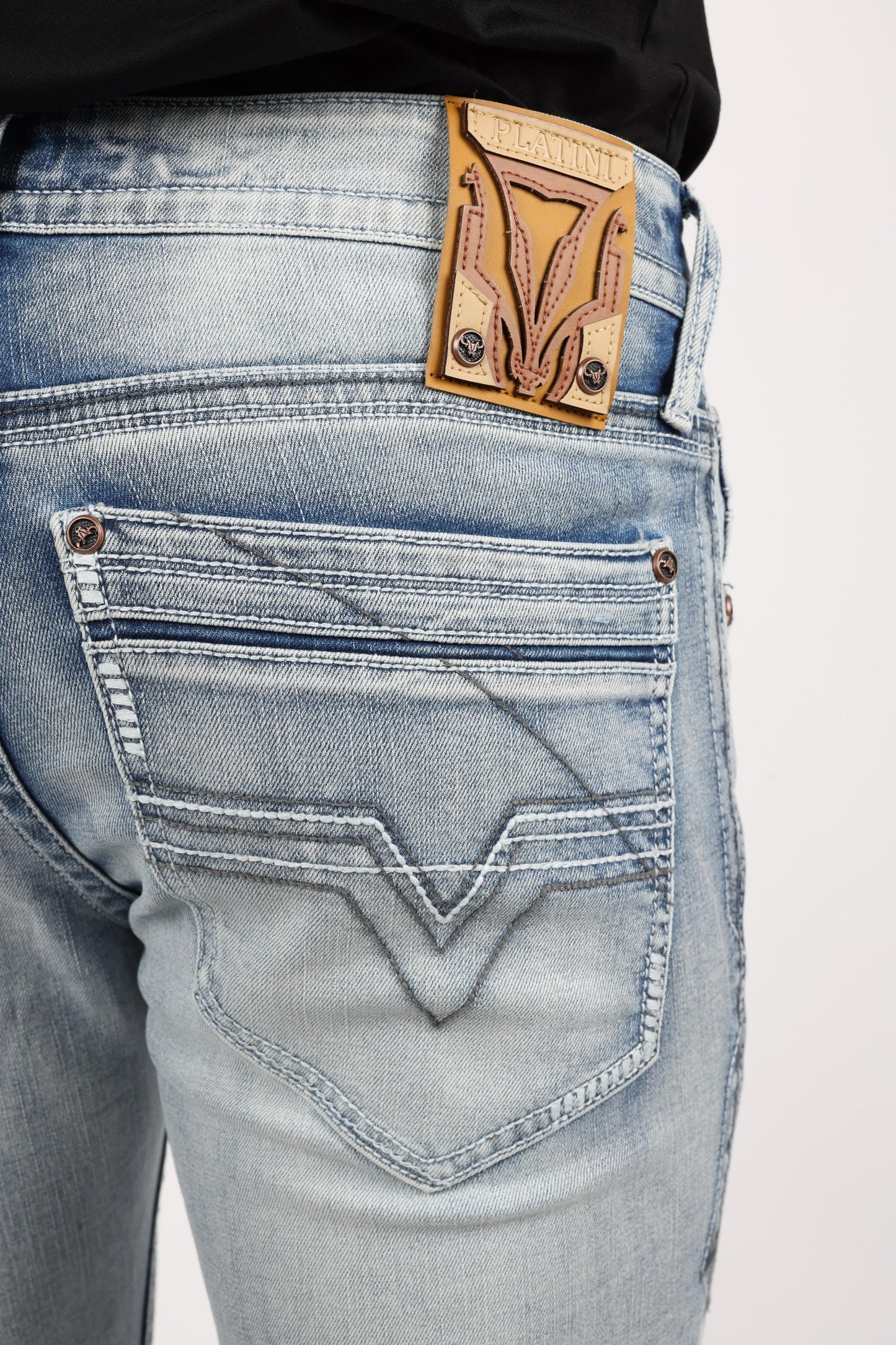 Men's Light Blue Boot Cut Jeans