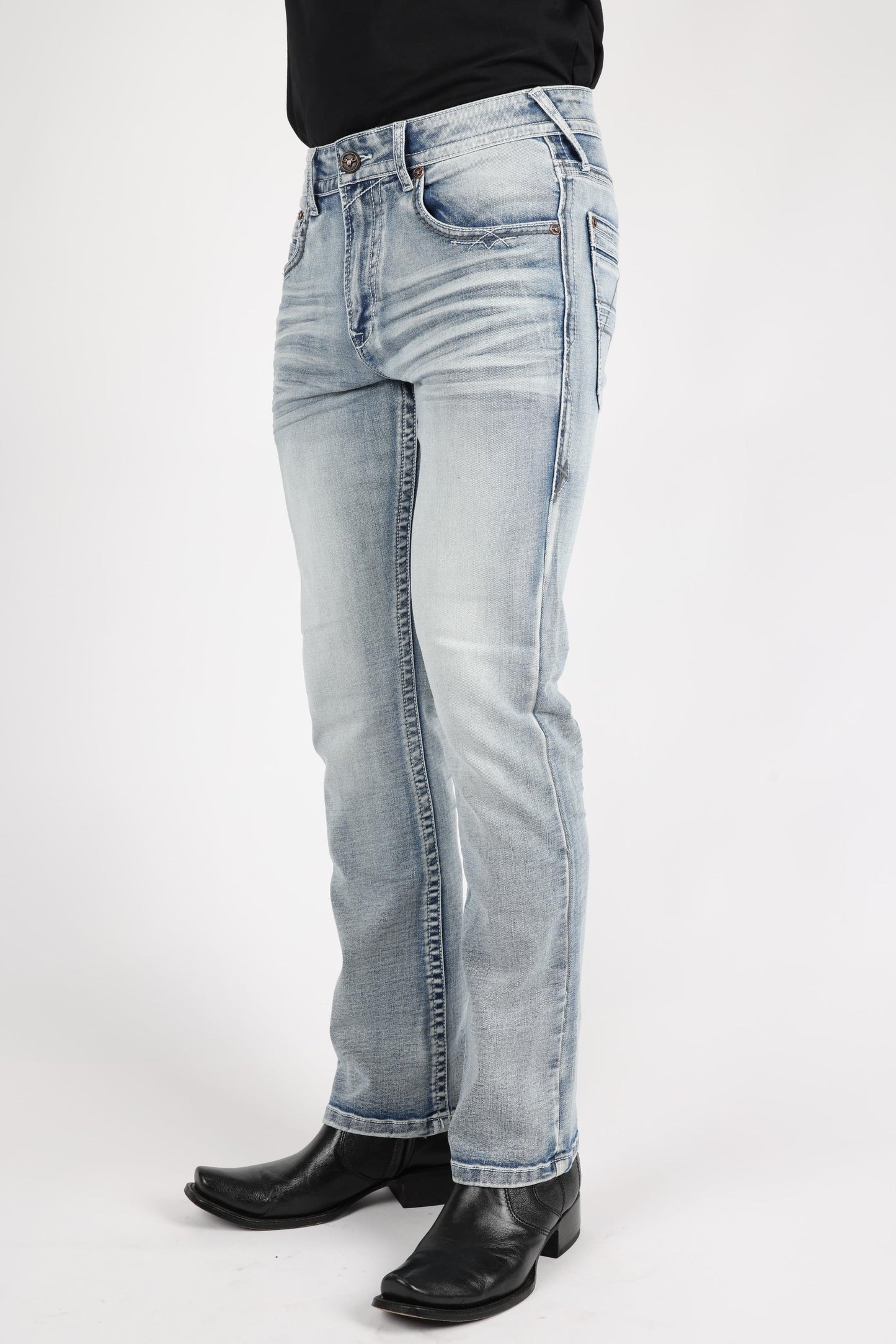Men's Light Blue Boot Cut Jeans