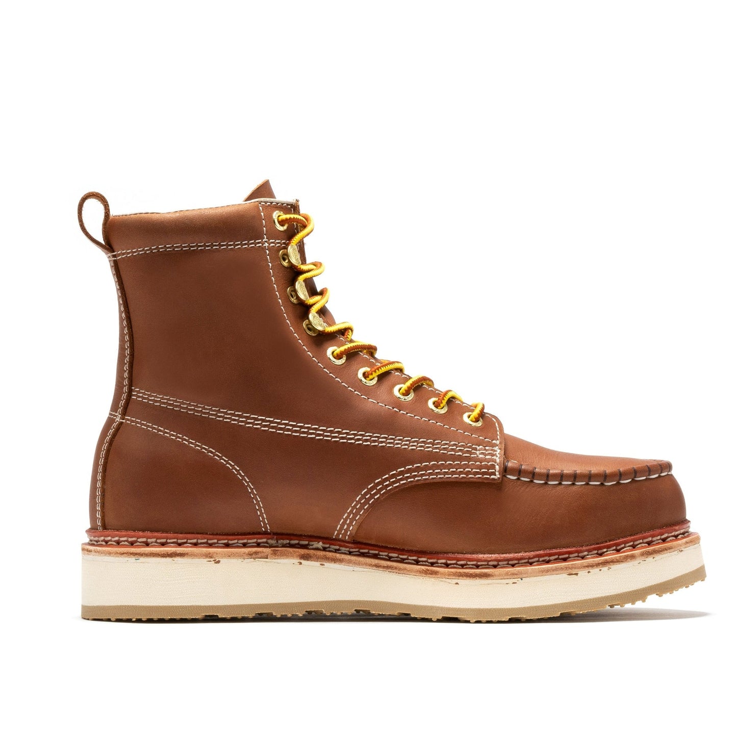 Men's Brown Wedge Work Boots