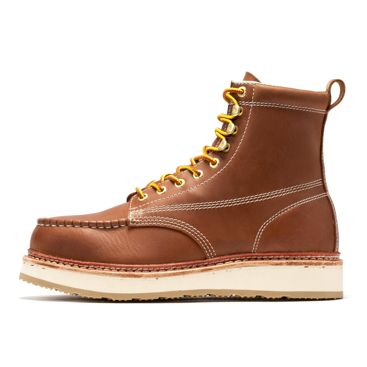 Men's Brown Wedge Work Boots