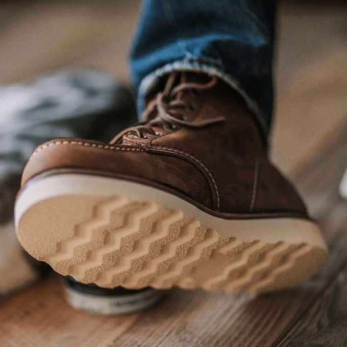 Premium Leather Work Boots - Moc Toe