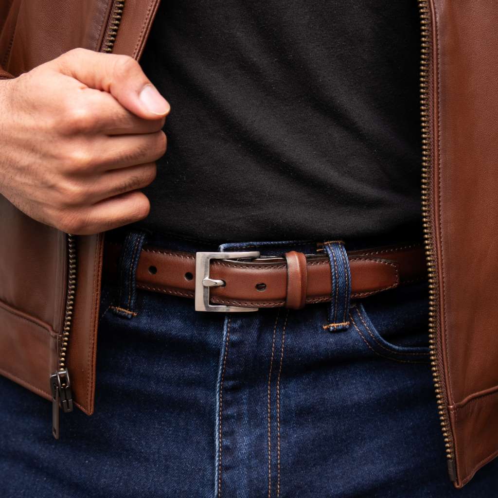 Men's Classic Leather Belt - Black